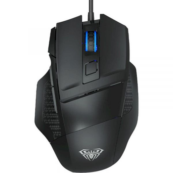 Мышь Aula s12, Black, usb, 2400 dpi, кнопки 7 шт., rgb, подключение проводное, кабель 1.5 м