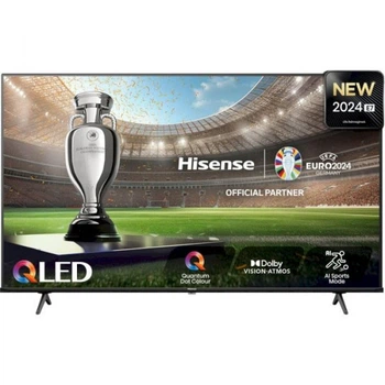 Телевизор 55" Hisense 55e7nq, Black, qled, 3840х2160, 60 Гц, Smart tv, dvb-t2/s2/c, 3xHDMI, 2xUSB, Vesa 200x400