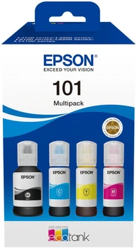 Комплект чорнил Epson 101 для EcoTank Multipack C/M/Y/Bk (C13T03V64A)