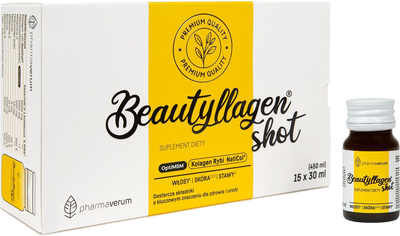 Suplement diety Pharmaverum Beautyllagen Shot Kolagen 15 x 30 ml Mango-pomarańcza (5903641915083)