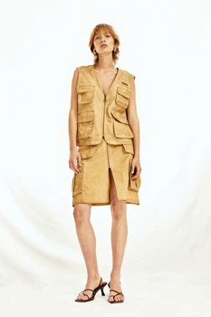 Жилет карго H&M 271243990 XS Коричневий