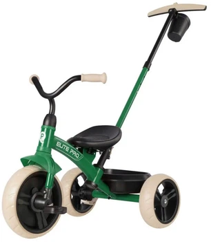 Велосипед дитячий Qplay Elite Pro Триколісний із батьківською ручкою Green (T180-BEliteProGreen)