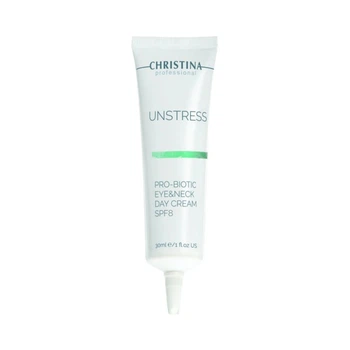 Дневной крем для кожи вокруг глаз и шеи Christina Unstress Probiotic day cream for eye and Neck «Пробиотик» 30 мл