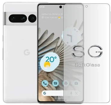 Бронепленка для Google Pixel 7 Pro на экран износоустойчивая полиуретановая SoftGlass