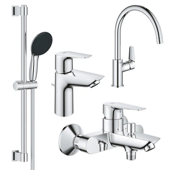 Комплект змішувачів для ванної кімнати та кухні Grohe QuickFix Start Edge (UA202501SK)