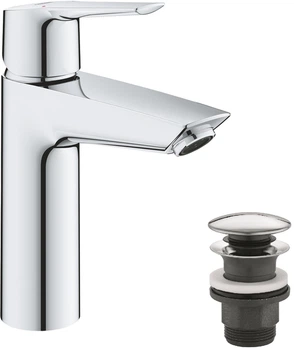 Змішувач для раковини Grohe QuickFix Start M-Size з донним клапаном 24204002
