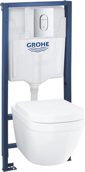 Інсталяція Grohe Rapid SL (5-в-1) комплект з унітазом Grohe Euro Ceramic + сидіння Soft Close 39536000