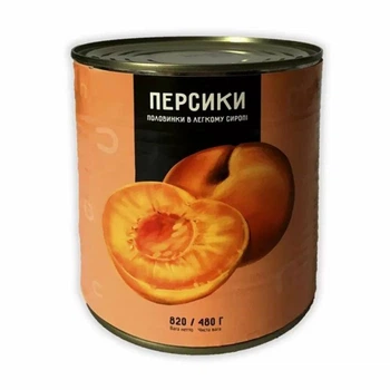 Персики половинки в легкому сиропі TM Del Gusto 0,82 кг