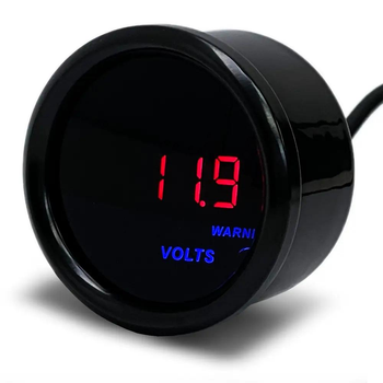 Вольтметр Ket Gauge 8801 Ø52 мм с LED подсветкой | Прибор датчик автомобильный