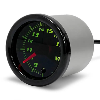 Вольтметр Ket Gauge 5201 Ø52 мм с RGB подсветкой | Прибор датчик автомобильный