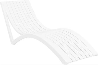 Шезлонг полипропиленовый Siesta Slim White