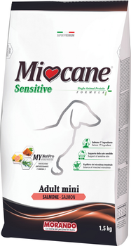 Сухой корм для собак мелких пород Morando MioCane Mini Sensitive Monoprotein лосось 1.5 кг (8007520080361)