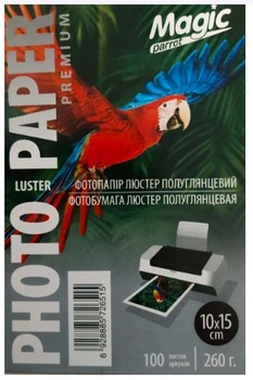 Фотобумага Люстер 10х15 260 г/м² RC Премиум Superior (100 листов) Magic Бумага Luster 260 грамм