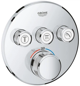 Зовнішня частина термостатичного змішувача Grohe Grohtherm SmartControl 29121000 на 3 виходи