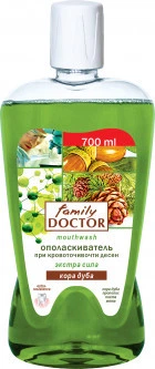 Ополіскувач для ротової порожнини Family Doctor при кровоточивості ясен "Кора дуба" 700 мл