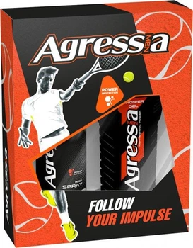 Подарунковий набір для чоловіків Agressia Follow Your Impulse (гель для душу + дезодорант)