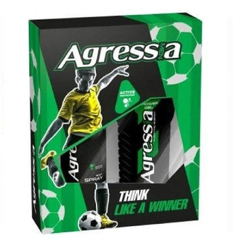 Подарунковий набір для чоловіків Agressia Fresh Think Like A Winne (гель для душу + дезодорант)