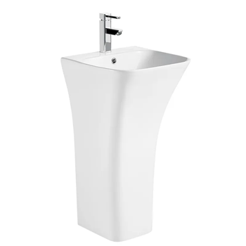 Раковина моноблок Mixxus BEVEL-1101 с отверстием под смеситель и переливом 450х435х835mm (MI6697)