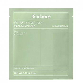 Гидрогелевая маска Biodance Refreshing Sea Kelp Real Deep Mask с Морской ламинарией 19 г (8809937361473)