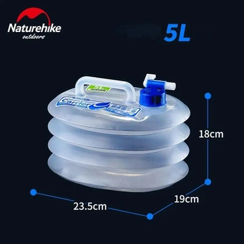 Сложная канистра для воды Naturehike Прозрачный HDPE 5л