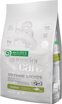 Сухий беззерновий корм для собак юніорів Nature's Protection Superior Care White Dogs Grain Free Junior Small and Mini Breeds 1.5 кг (NPSC45829) (4771317458292)
