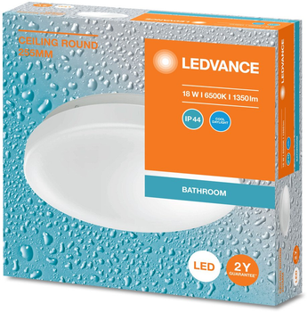 Світильник LEDVANCE CEILING ROUND 18W 6500K 1350Lm 255mm IP44 (4099854105876)