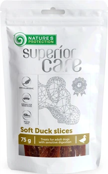 Ласощі для собак сушена качка смужки Nature's Protection Lifestyle Superior Care Snacks For Dogs Soft Duck Slices 75 г (SNK46122)