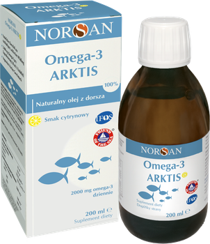 Suplement diety Norsan Omega 3 ARKTIS 200 ml Cytrynowy (7071963000089)