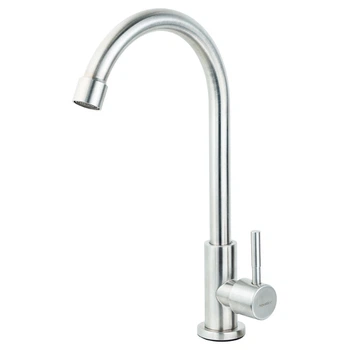 Смеситель монокран для умывальника или раковины на гайке KT 1/2" SS AQUATICA KT-1G170P (9722601) TR_9722601