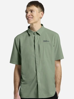 Сорочка літня чоловіча Jack Wolfskin Vandra S/S Shirt M 1404071-4029 S Зелена (4064886435734)