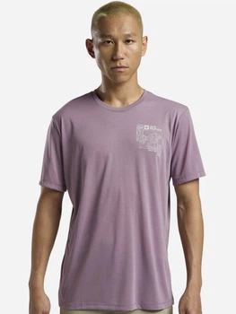 Футболка спортивна довга чоловіча Jack Wolfskin Vonnan Graphic T M A62314-T0254 M Фіолетова (4064886425063)