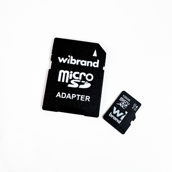 Карта памяти Wibrand microSDXC 128GB Class 10 UHS-I + SD-адаптер WICDHU1/128GB-A