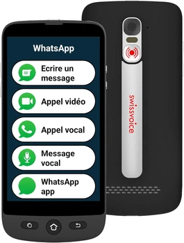 Смартфон 5" Swissvoice S510-M 2/16Gb 4G 2-SIM NFC 4 ядра Android 12 Black Б/В