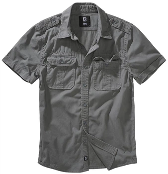 Рубашка винтажная Brandit Short Sleeve M Серая (4024.213.M)