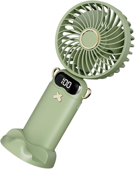 Портативний ручний настільний mini Fan вентилятор з акумулятором та зарядкою від USB М'ЯТНА КОЛІР