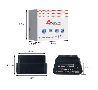AERMOTOR Автосканер диагностика OBD 2 ELM327 V1.5 pic18f25k80 WIFI IOS / Android