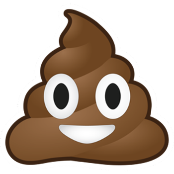 Наклейка без фону на авто, мото, ноутбук Emoji какашка мем. Стікер вологостійкий 7х7см