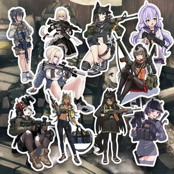 Набір вологостійких стікерів 10шт Anime military 4 наклейки на авто, мото, ноутбук