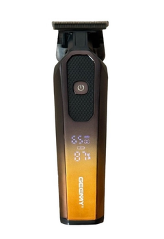 Аккумуляторная машинка, триммер для стрижки волос Geemy GM-8058Q с насадками Black-Gold