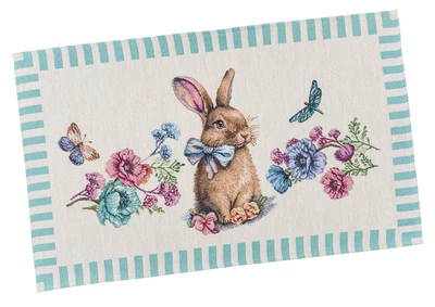 Пасхальная салфетка-подкладка "Blue Bunnies" 33x53 (BLUE BUNNIES-33)