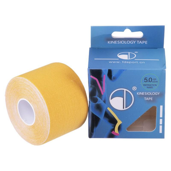 Кінезіо тейп (Kinesio tape) SP-Sport BC-4863-5 розмір 5смх5м жовтий