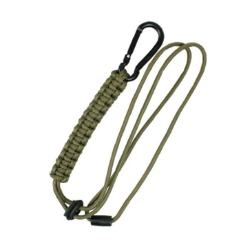 Ремінець з паракорду з карабіном Mil-Tec Олива PARACORD LANYARD OLIV (15931501)