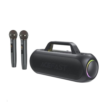 Беспроводная портативная колонка с микрофонами караоке ACEFAST K1 Party karaoke all-in-one audio set 18000mAh Black (AFK1B)