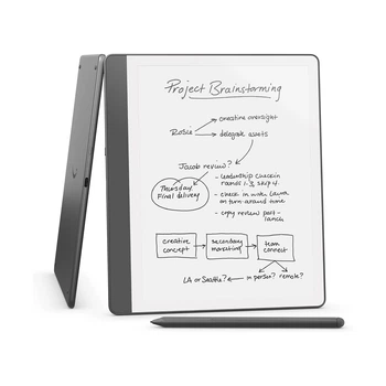Электронная книга Amazon Kindle Scribe 1st Gen 2024 Tungsten, 64GB, дисплей 10.2 E Ink Carta 2480?1860, 300 dpi, антибликовое покрытие, подсветка, емкостный сенсор, металлический корпус, поддержка аудио, Wi-Fi/Bluetooth, USB-C, стилус