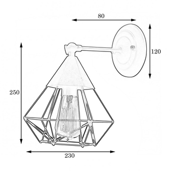 Бра в стилі лофт MSK Electric Crystal NL 0535-1 BN