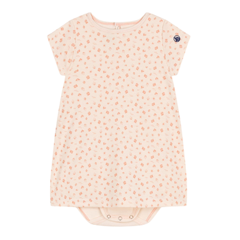 Платье-боди Petit Bateau с короткими рукавами хлопковое 12м/74 см