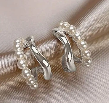 Жіночі сережки біжутерія Жанета jewelry Сріблястий