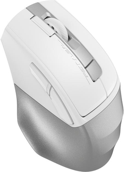 Компьютерная мышь A4tech Fstyler FG45CS, оптическая, беспроводная, 1000/1600/2000 dpi, 7 кнопок, встроенный аккумулятор, Silver White