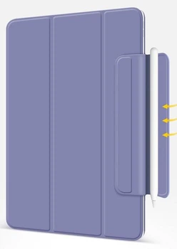 Чохол для планшета Comma Rider Double Sides Magnetic Case with Pencil Slot for iPad 10.9 [2022], Grey Purple