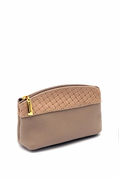 Косметичка женская из натуральной кожи ARTiS Bags 1234 140-140 бежевая на молнии
